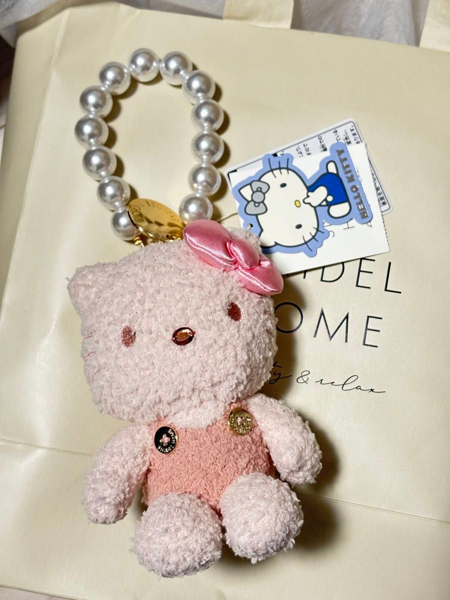 【新品】スナイデルホーム キティ ニットぬいぐるみチャーム ピンク snidel home hellokitty ピンク ニットぬいぐるみチャーム