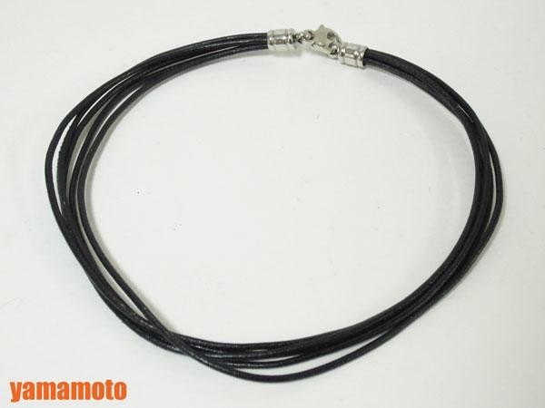 適切な価格 送料無料 BVLGARI ブルガリ ネックレス チョーカー 5連 レザー ブラック ネックレス