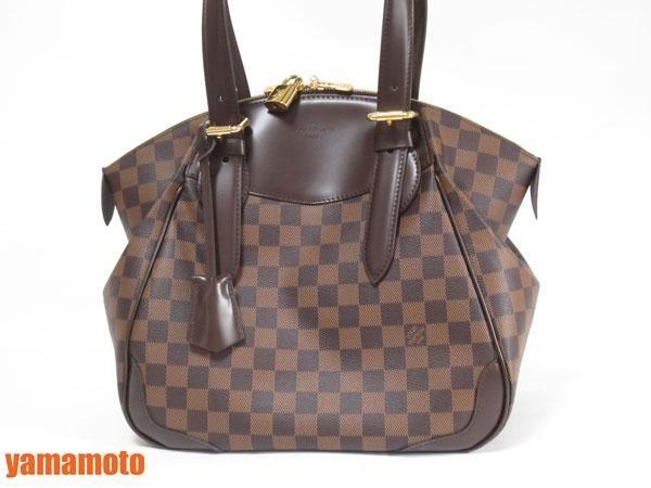 送料無料 LOUIS VUITTON ルイヴィトン ダミエ エベヌ ヴェローナMM トートバッグ ショルダーバッグ N41118 美品_画像1