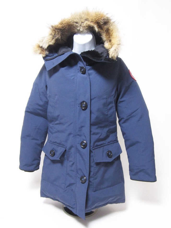  beautiful goods free shipping CANADA GOOSE Canada Goose lady's down jacket BRONTEb long te navy fur hood 2603JL XS