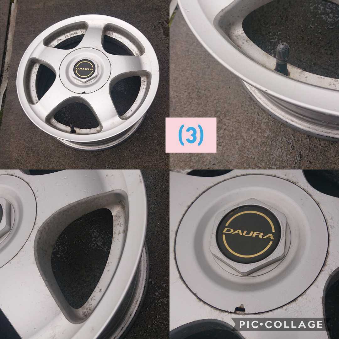 (中古ホイール 17)DAURA 15インチ×6.5J +35 PCD114.3/4H 110/5H? ハブ径約70mm_画像5