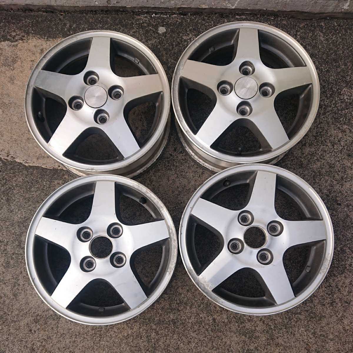 ( used wheel 12)SUZUKI original W352 13 -inch ×4J +45 PCD100 4H hub diameter approximately 53mm 2 ps center cap less 