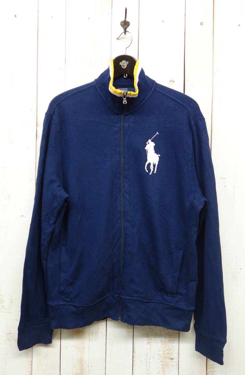 RETRO　レトロ古着 ＊POLO BY RALPH LAUREN 　ポロ ラルフローレン ＊フルジップスウエット ＊L/G NAVY ＊サイドポケット ＊ビックポニー　_画像1