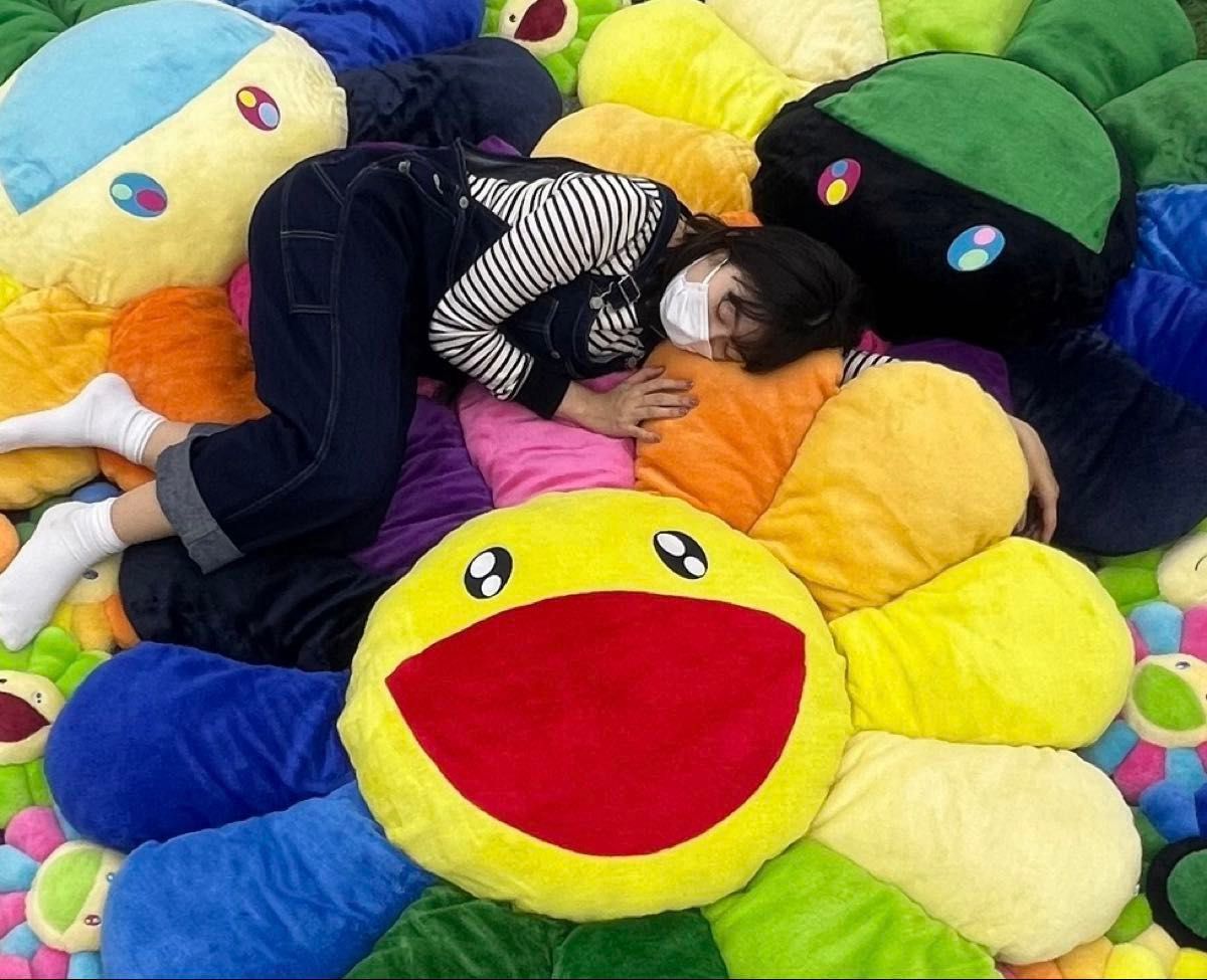 お花クッション 2m ピンクイエロー 特大 希少 Kaikai Kiki 村上 お花クッション 2m ピンクイエロー 特大 希少 Kaikai Kiki 村上