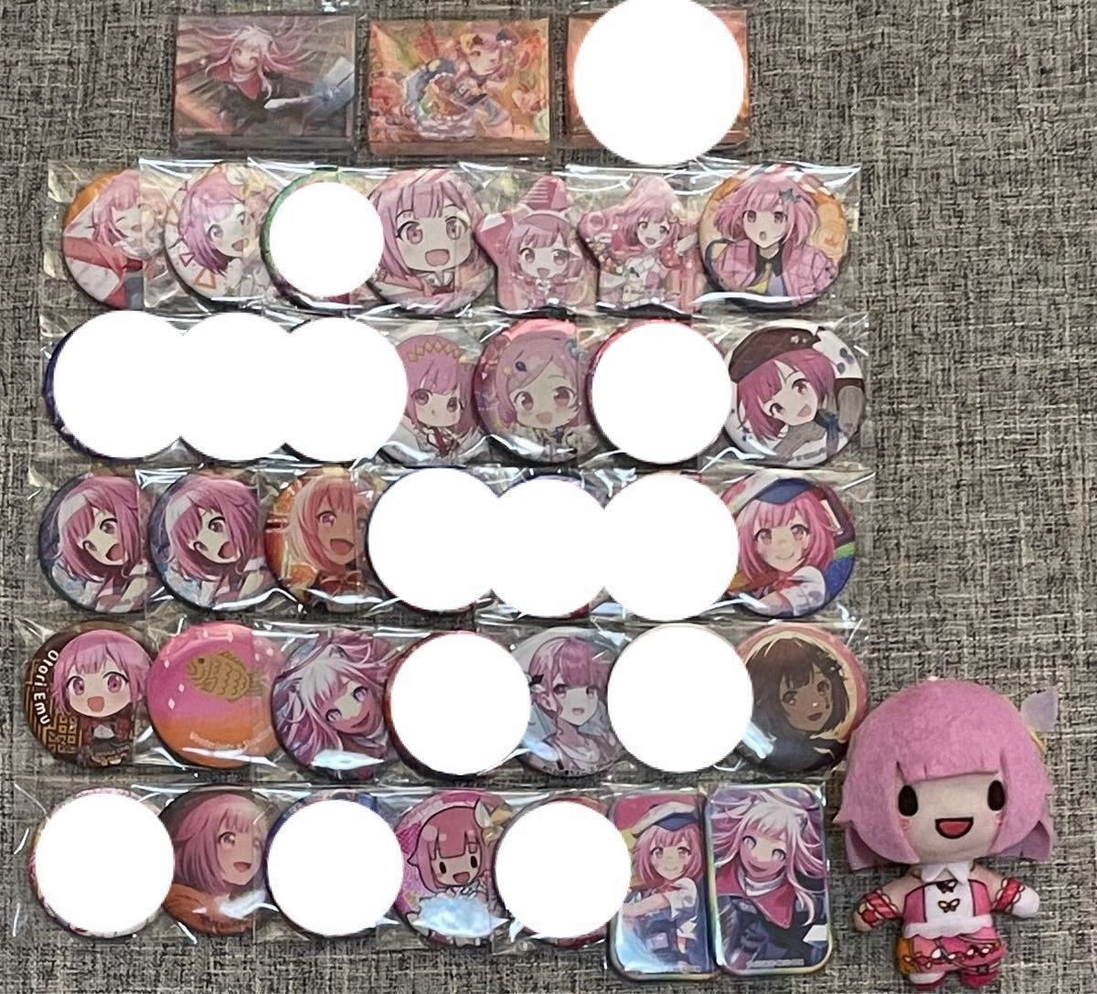 プロセカ 鳳えむ まとめ売り 缶バッジ ぬいぐるみ ノーブルアート ブロマイド エピカ ウエハースカード