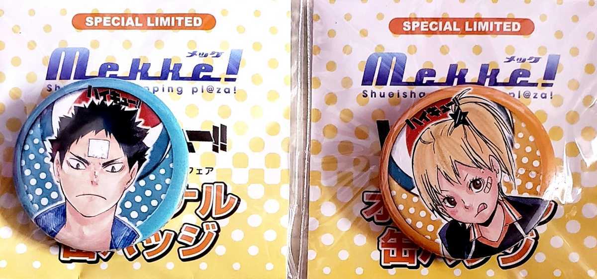 ヤフオク ハイキュー Mekke 缶バッジ 岩泉一 谷地仁花 ２