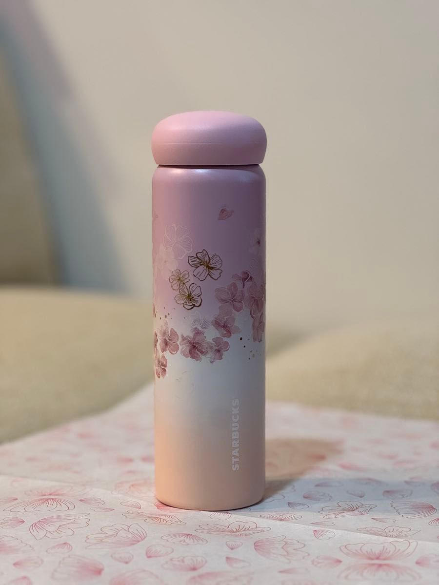 SAKURA2025ステンレスボトルペールピンクグラデーション355ml SAKURA2025ステンレスボトルペールピンクグラデーション355ml