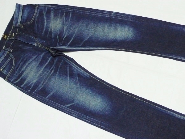 美品別注LeeリーxAmericanRagCie[SlimTaperedDenimPants]W30 DarkUsed\17600_画像4