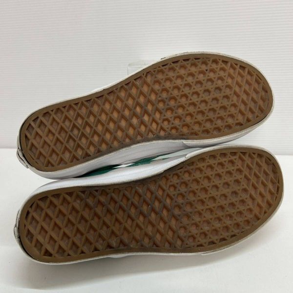 G007 VANS Vans для мужчин и женщин туфли без застежки спортивные туфли US6 примерно 23cm светло-зеленый белый парусина 