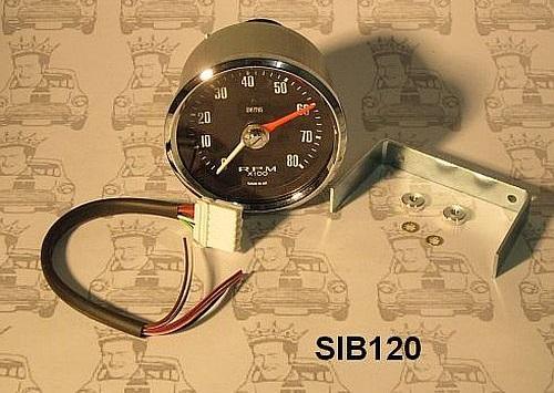 Mini Rover Mini tachometer revu counter SMITH 0-80 black packing size 60