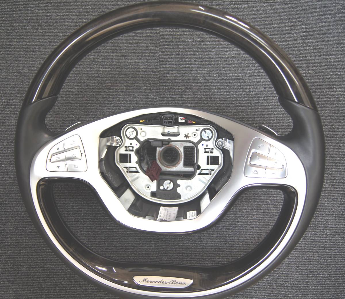  Benz!Steering/[①S Class W222/C217 previous term / black po pra wood combi/ original new goods 