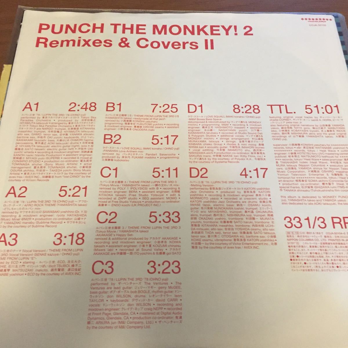 ヤフオク Punch The Monkey 2 Lupin The 3rd Remixes Co ヤフオク Punch The Monkey 2 Lupin The 3rd Remixes Co