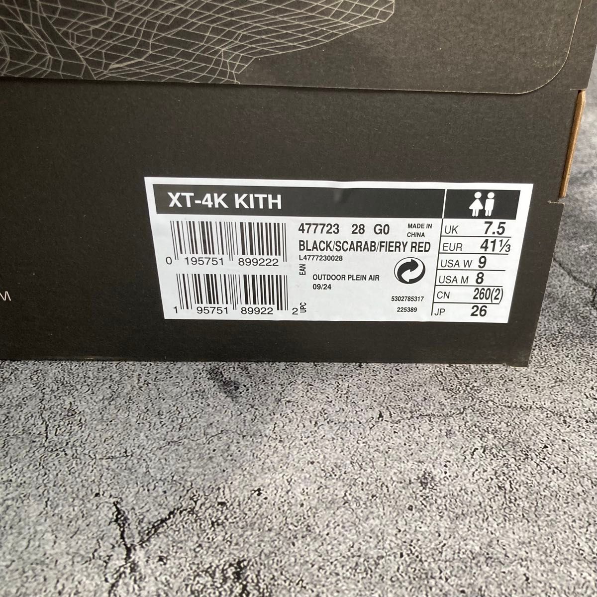 KITH × Salomon XT-4K BlackScarab Fiery 26㎝ サロモン キス KITH × Salomon XT-4K BlackScarab Fiery 26㎝ サロモン キス