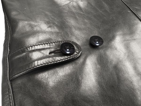 【殘り1著】限定セール! 35%OFF 日本制 Y’s Works ホースハイド 1930s カーコート ブラック 38(M) MADE IN JAPAN 茶芯 馬革