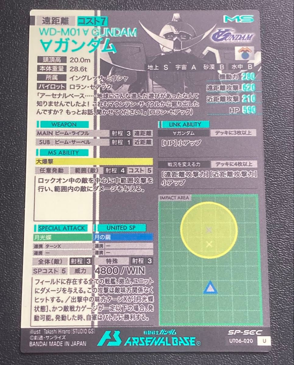 ガンダムアーセナルベース UNITRIBE 6弾 SP-SEC ∀ガンダム UT06 ガンダムアーセナルベース UNITRIBE 6弾 SP-SEC ∀ガンダム UT06