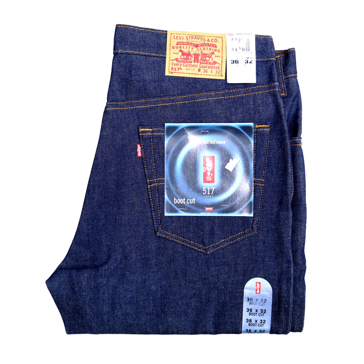 ☆送料無料☆ デッドストック 90s ビンテージ USA製 LEVIS リーバイス 517 ブーツカット デニム パンツ ジーンズ 古着 ワーク W 36 90年代