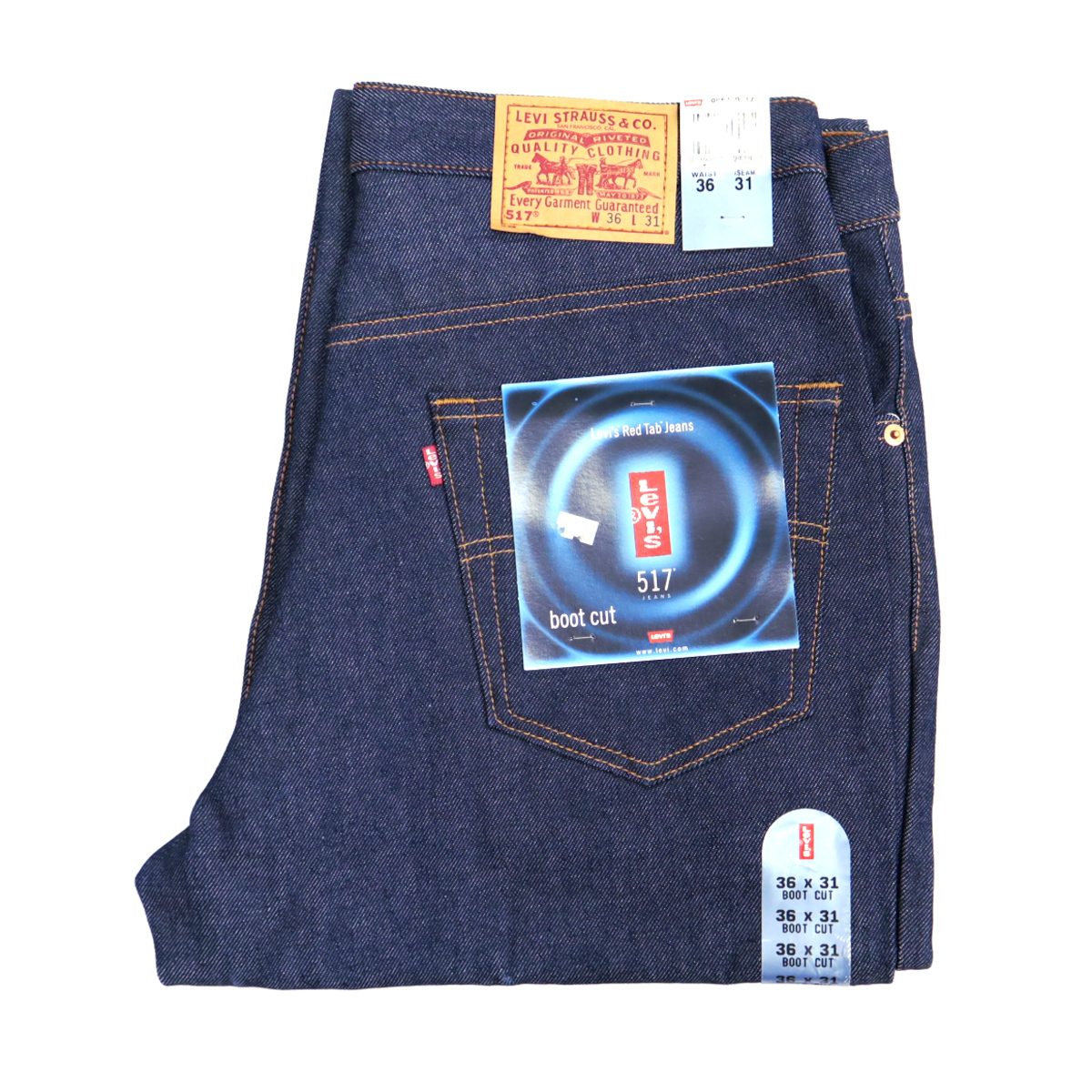 ☆送料無料☆ デッドストック 90s ビンテージ LEVIS リーバイス 517 USA製 ブーツカット デニム パンツ ジーンズ 古着　ワーク W 36 90年代