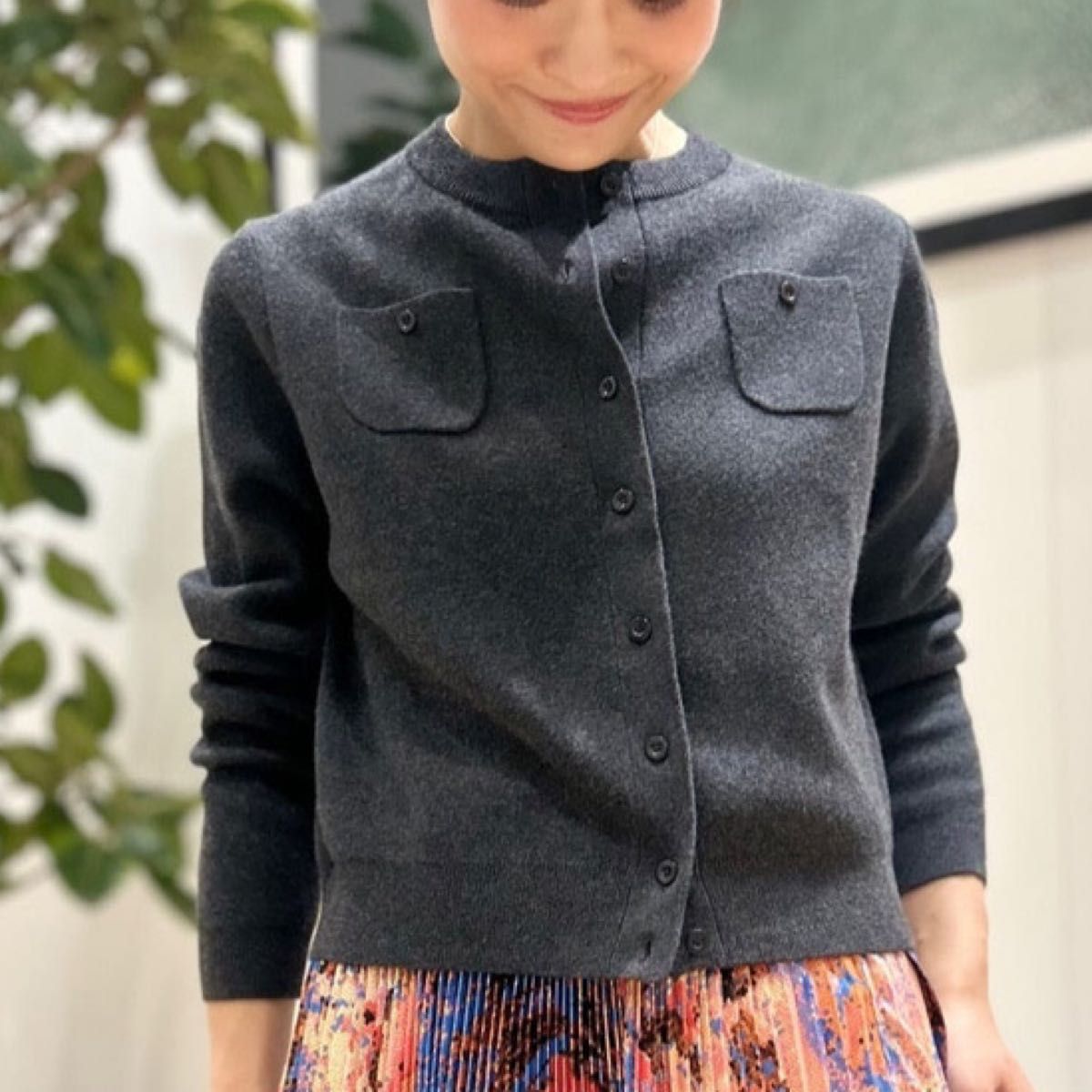 新品 CABaN コットンカシミヤ クルー ネックカーディガン 新品 CABaN コットンカシミヤ クルー ネックカーディガン