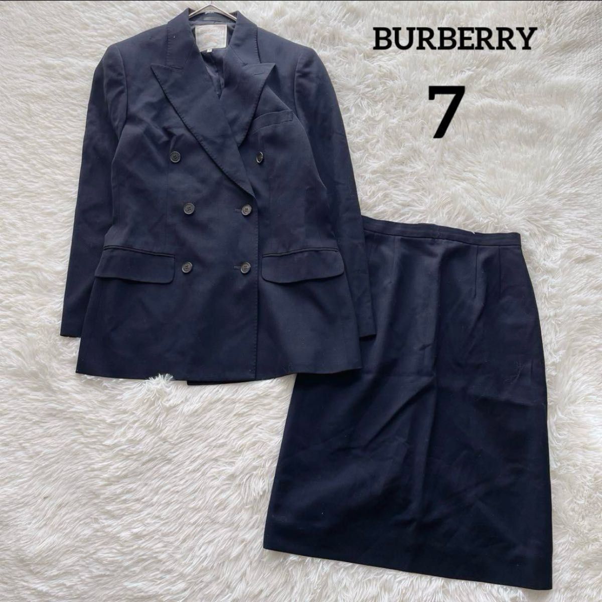 BURBERRY バーバリー スーツ セットアップ ダブル 紺ブレ BURBERRY バーバリー スーツ セットアップ ダブル 紺ブレ