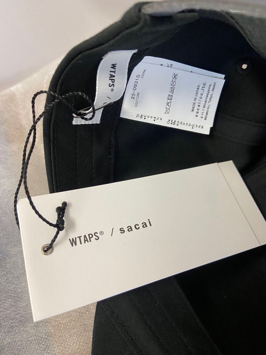 sacai WTAPS Cotton Back Satin Cap サカイ キャップ ブラック sacai WTAPS Cotton Back Satin Cap サカイ キャップ ブラック