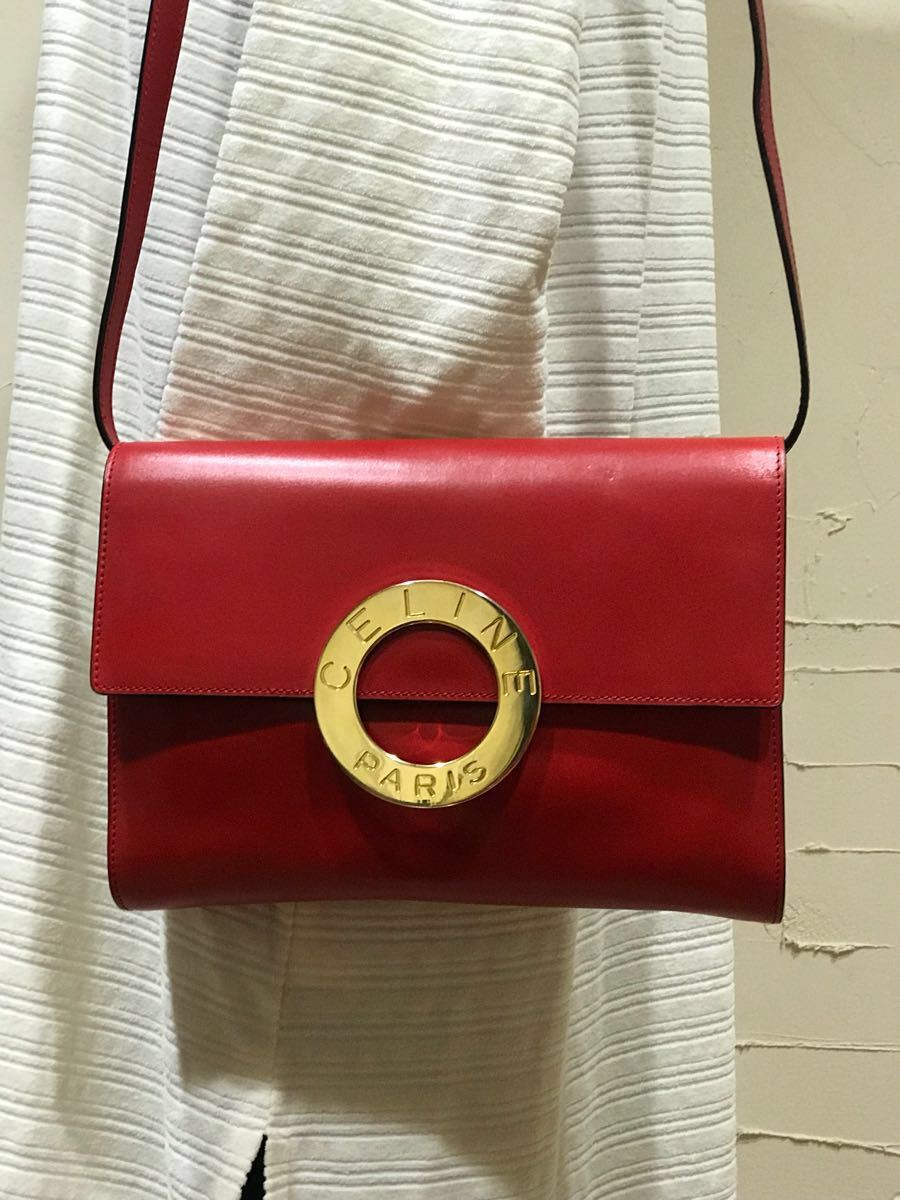 激レア 美品 希少カラー VINTAGE OLD CELINE 2WAY ヴィンテージバッグ