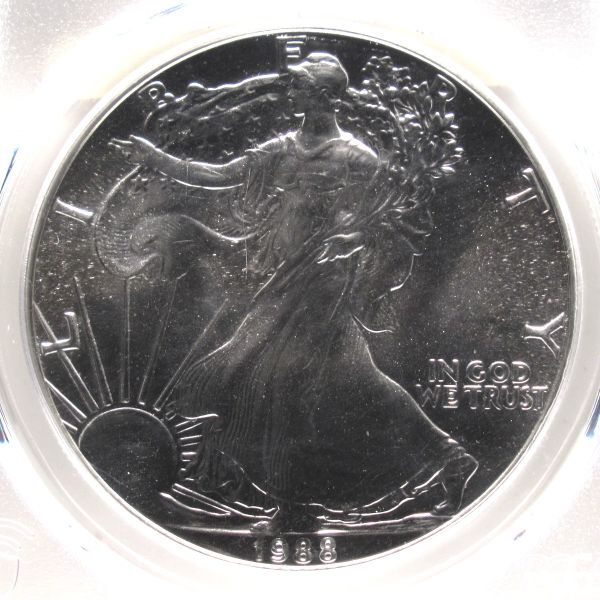 高鑑定』1988年 アメリカ シルバーイーグル 1ドル銀貨 PCGS MS69 高鑑定』1988年 アメリカ シルバーイーグル 1ドル銀貨 PCGS MS69
