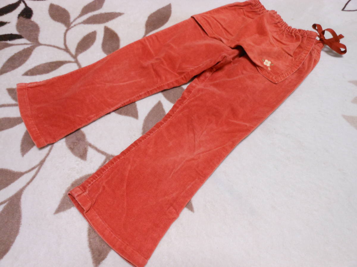 #608 110. Blanc shes велюр длинные брюки orange 
