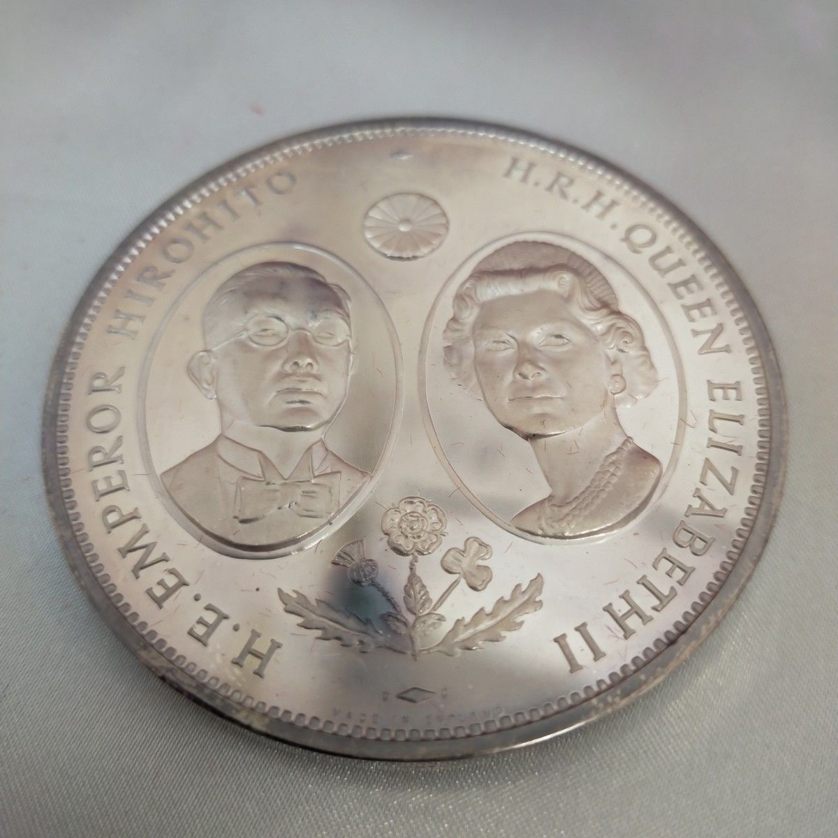 純銀メダル4枚 天皇皇后両陛下御外遊記念 天皇皇后両陛下御外遊記念メダル4点セット 純銀製 1971年 約617g