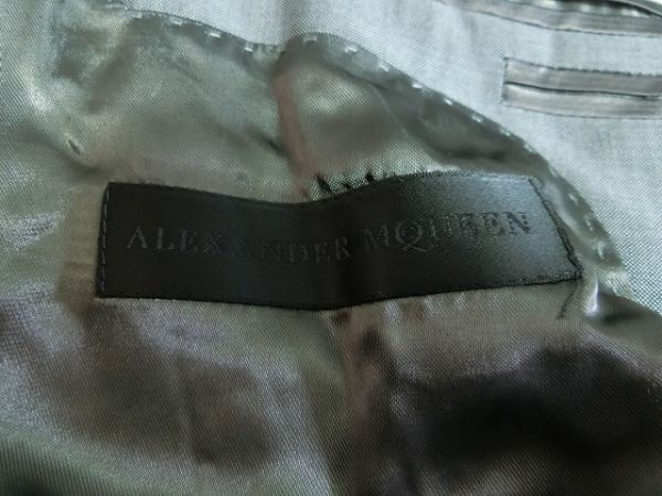 ALEXANDER McQUEEN jacket leather 44 gray #232162 Alexander McQueen 