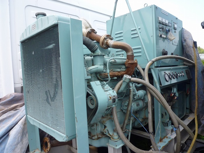 中古発電機 非常用自家発電装置 デンヨーパワー DCA-35SG 35KVA 55年　動作未確認 引取限定【P115d789】