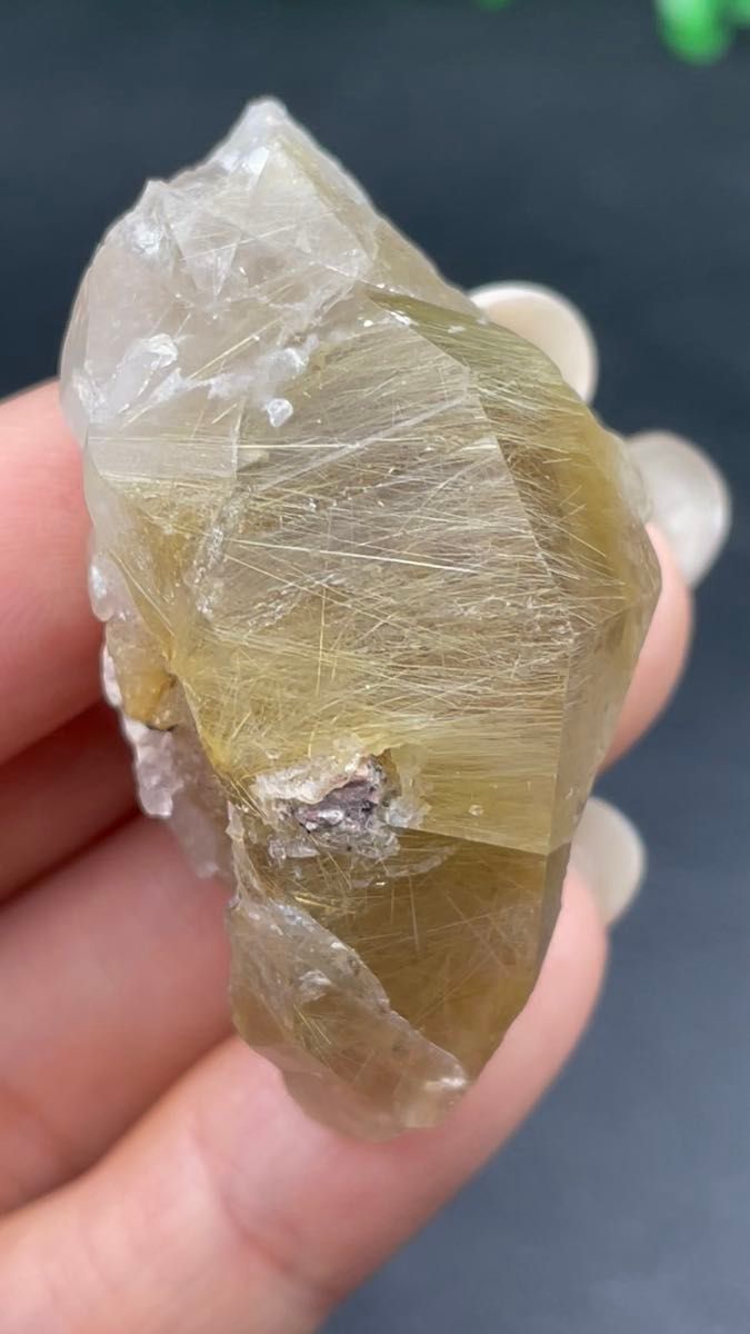 天然ルチルクォーツ 針水晶 原石 置物 天然石 金運 パワーストーン
