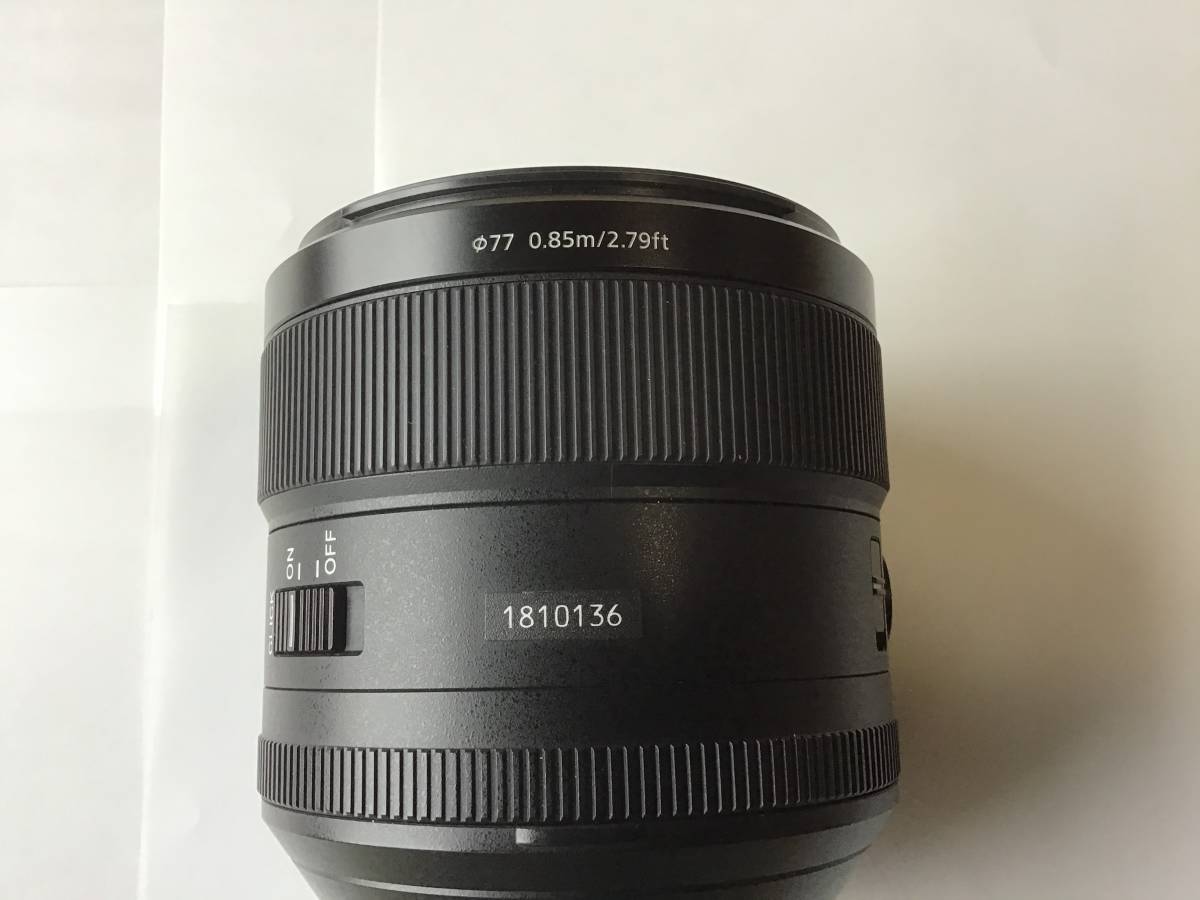 ●○ソニー　SONY　FE 1.4/85 ＧＭ　φ77　0.85ｍ/2.79ft　中古　送料無料！○●_画像4