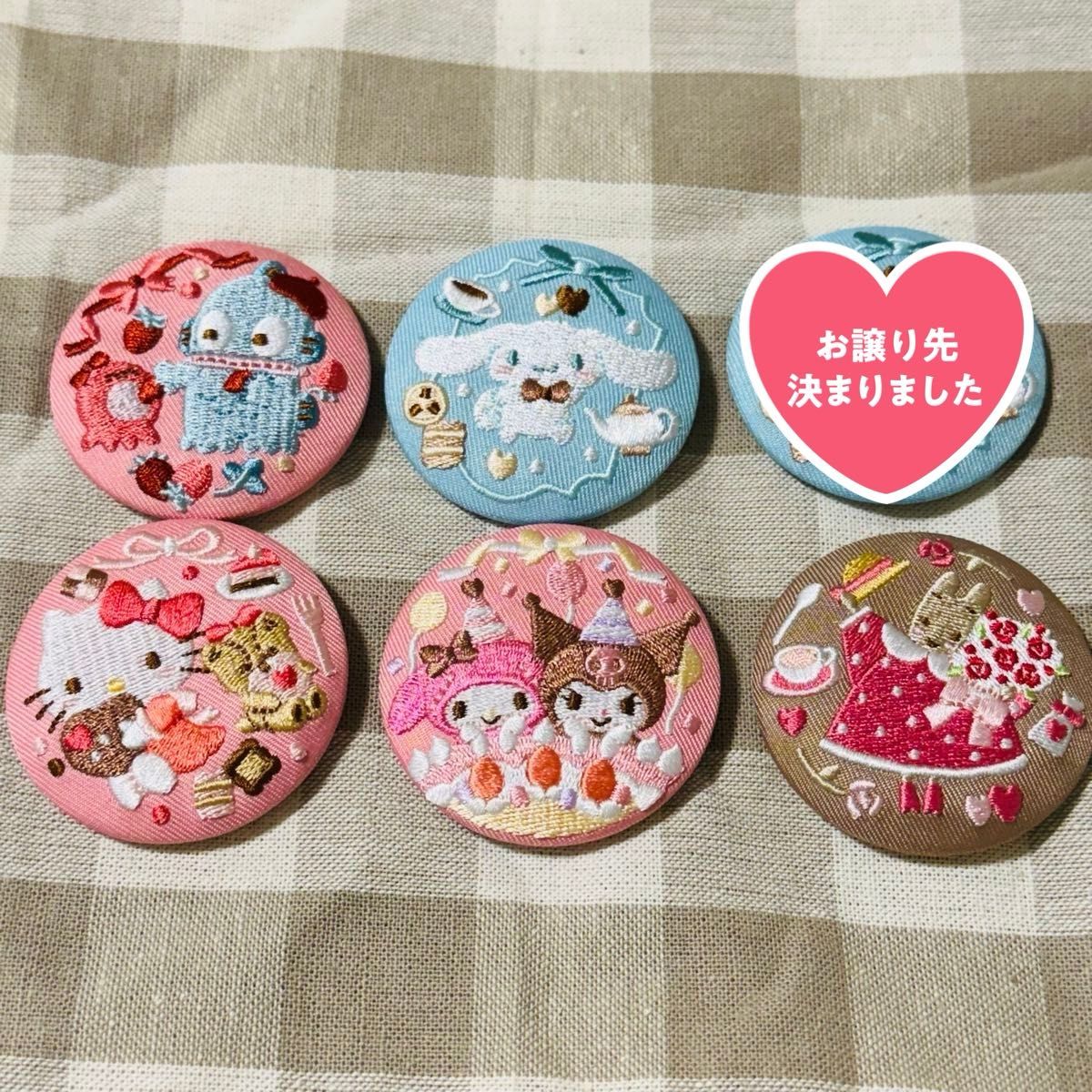 サンリオキャラクターズ 刺繍缶バッジビスケット3|Yahoo!フリマ サンリオキャラクターズ 刺繍缶バッジビスケット3|Yahoo!フリマ