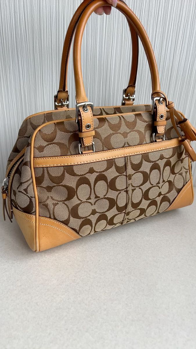 COACH ハンドバッグ ボストンバッグ 手提げバッグ キャンバス レザー