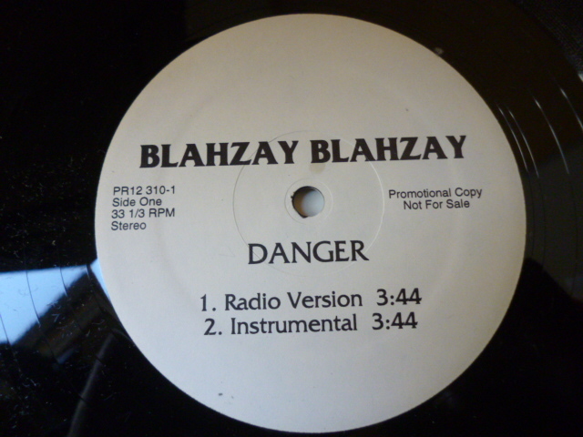 Blahzay Blahzay / Danger 試聴可　オリジナル盤 US PROMO 12 音質の良いPROMO盤！曲の良さは言わずもがなです！_画像1