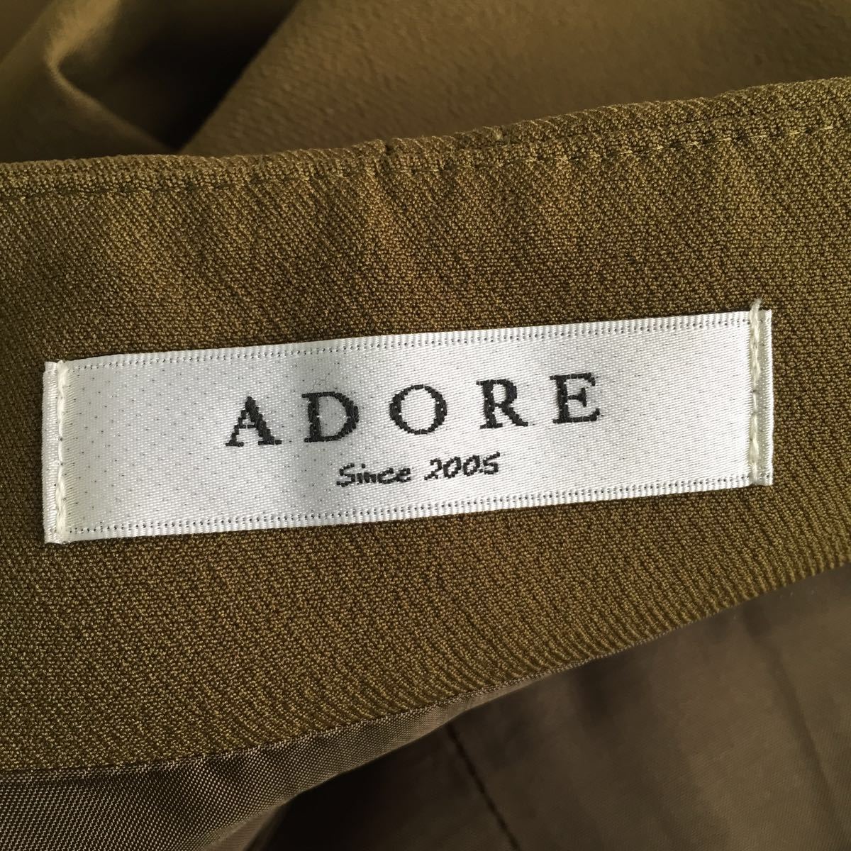 アドーア ADORE フレアスカート カーキ色 サイズ38 ふんわり かわいい 厚手 レディース ポケットあり_画像5