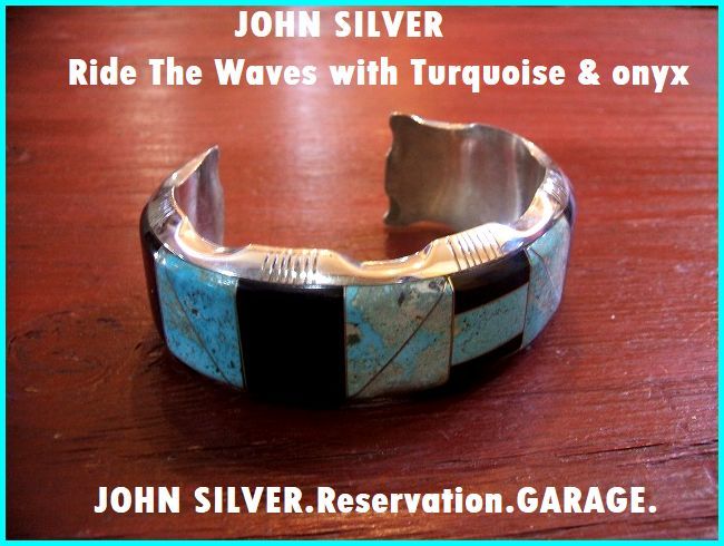【JOHN SILVER】ジョンシルバー/シルバー/バングル/ride the waves/with turquoise & onyx_画像3
