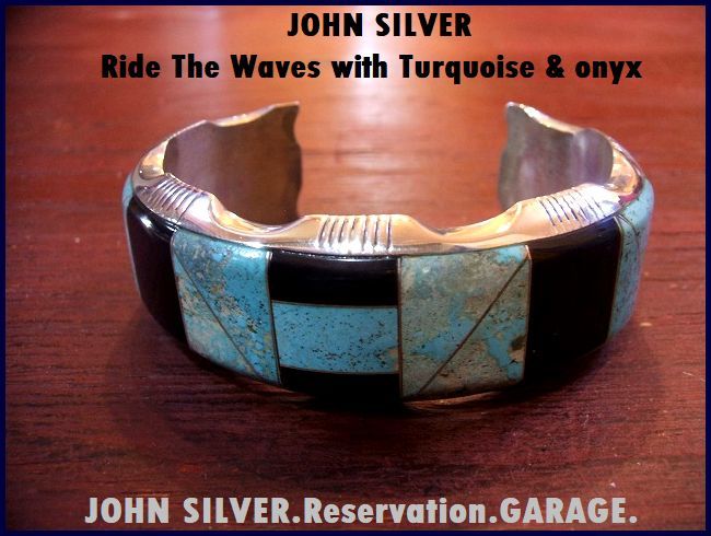 【JOHN SILVER】ジョンシルバー/シルバー/バングル/ride the waves/with turquoise & onyx_画像7