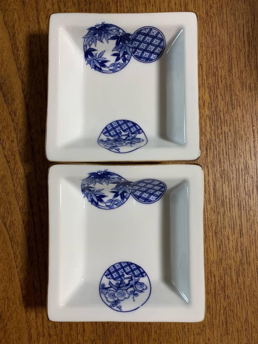 【新品未使用】有田　伊万里焼　竹梅　シノワズリ　角皿10客セット　豆皿　_2個発見し、追加しております。