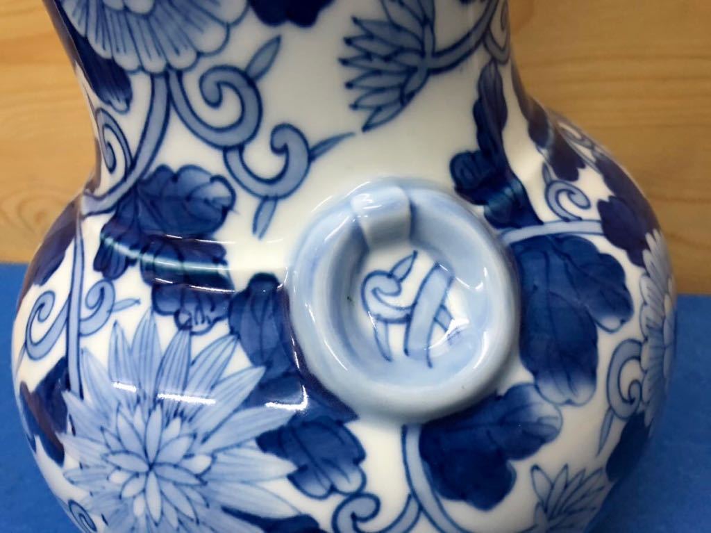 * new goods * Arita ./ blue and white ceramics * hand ... flower / vase /1 point * calibre / approximately 15cm× diameter approximately 19cm× height approximately 26cm*.* unused / our shop exhibition goods / price cut / commodity explanation please look *