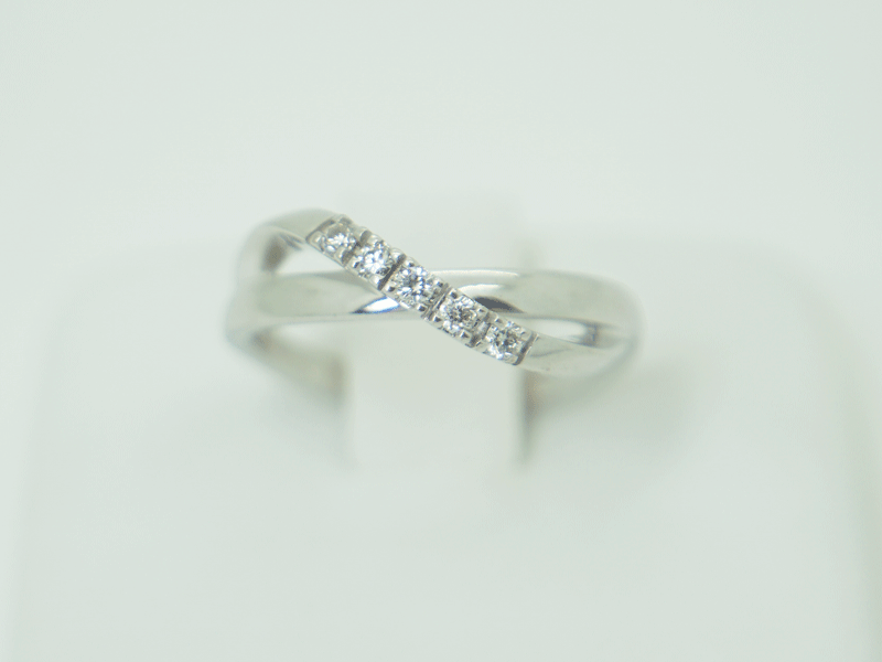品質は割引しない 4℃ ヨンドシー K18WG ダイヤモンド リング 日本サイズ＃6号 上質ダイヤモンド 指輪 新品同様美品