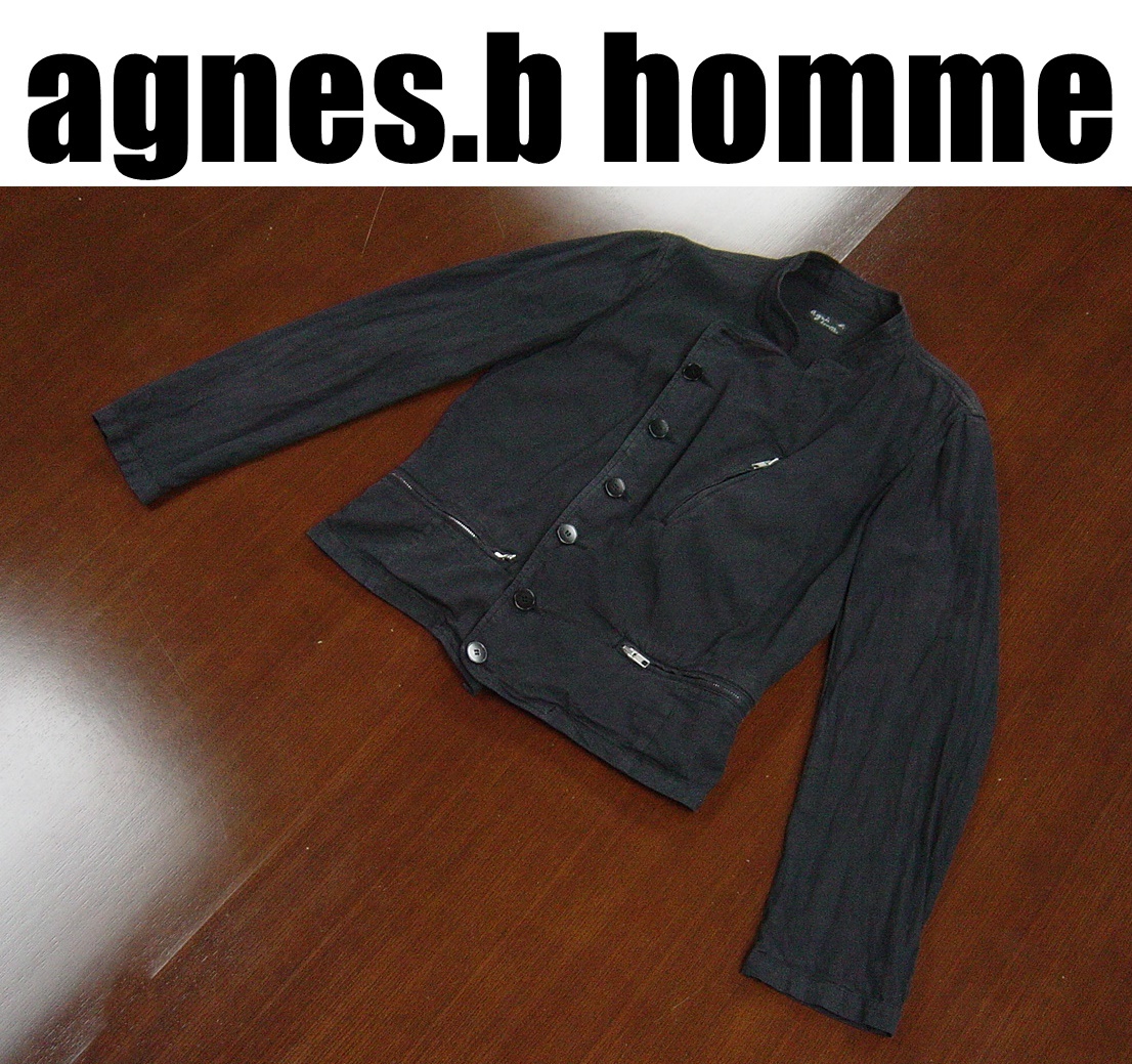 【値下げ】 オンラインショッピング agnes.b homme アニエスベーオムボタンジャケット agnis.ｂ ブラック サイズ４４ regio-og.nl regio-og.nl