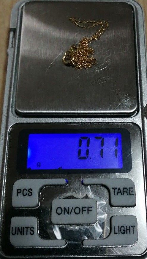 【値下不可】k18 約0.71g 喜平 ネックレス チェーン YG 18k 18金