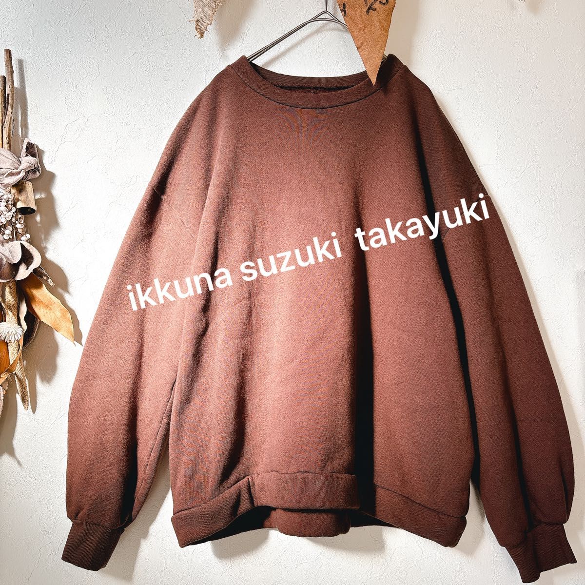 ikkuna suzuki takayuki スウェット トレーナー オーガニックコットン ブラウン 1さいず ikkuna suzuki takayuki スウェット トレーナー オーガニックコットン ブラウン 1さいず