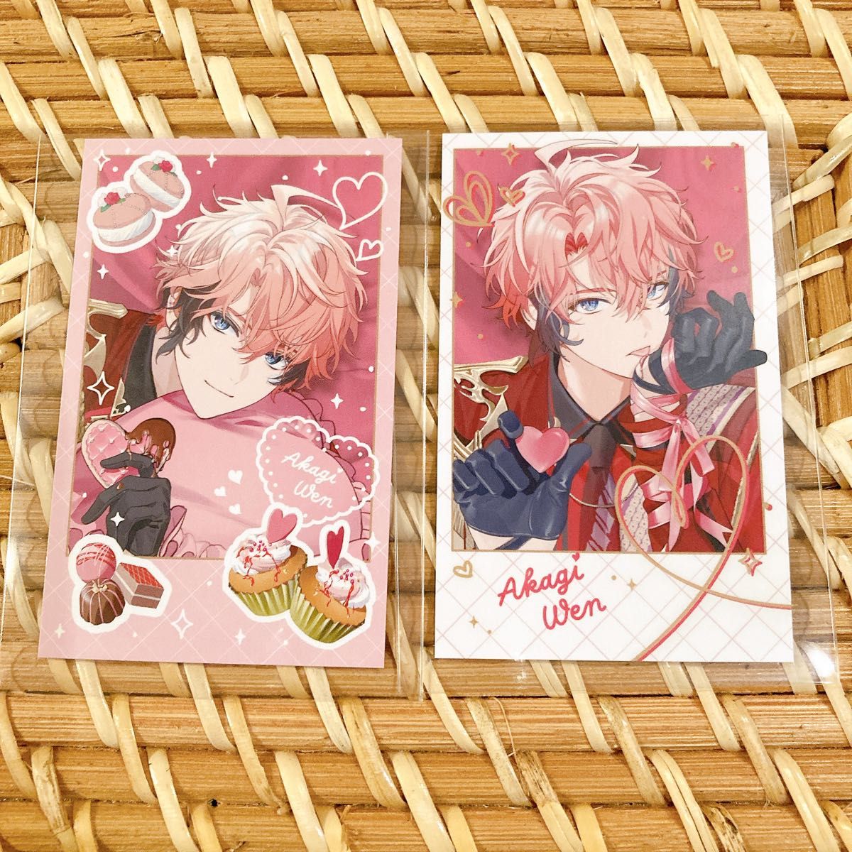 にじさんじ Melty Valentine 赤城ウェン チェキ風カード 2点 にじさんじ Melty Valentine 赤城ウェン チェキ風カード 2点