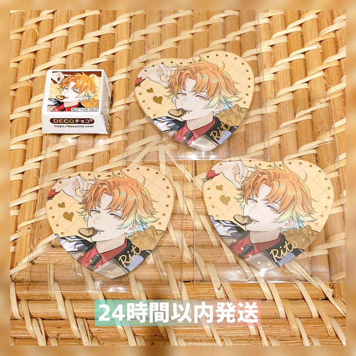 にじさんじ Melty Valentine 宇佐美リト ハート缶バッジ チョコ にじさんじ Melty Valentine 宇佐美リト ハート缶バッジ チョコ