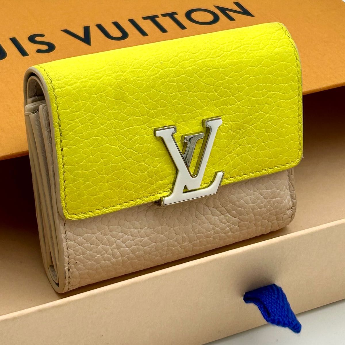 極美品 ルイヴィトン カプシーヌ 三つ折り財布 トリヨン xs コンパクト