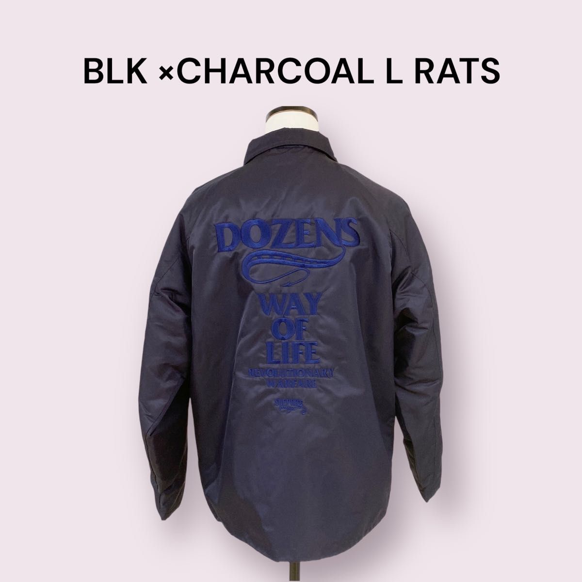 BLK × CHARCOAL L RATS ナイロンボアコーチジャケット XL｜Yahoo