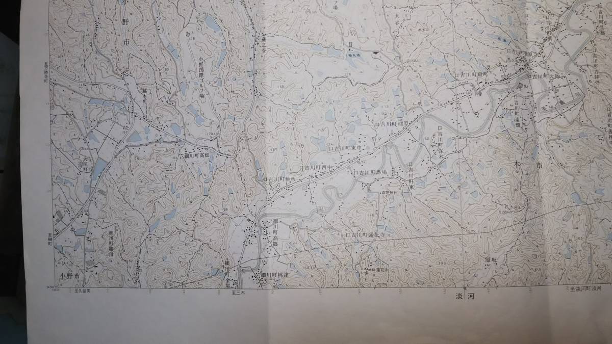 　古地図 　天神　兵庫県　地図　資料　４６×５８cm　大正１２年測量　昭和５8年発行_画像4