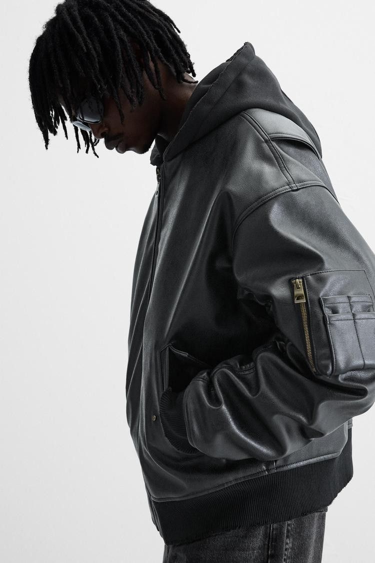 ZARA】フェイクレザー フード付きジャケット|Yahoo!フリマ(旧 ZARA】フェイクレザー フード付きジャケット|Yahoo!フリマ(旧